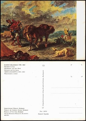 Künstlerkarte Künstler: EUGENE DELACROIX Marokkaner und sein Pferd   1980