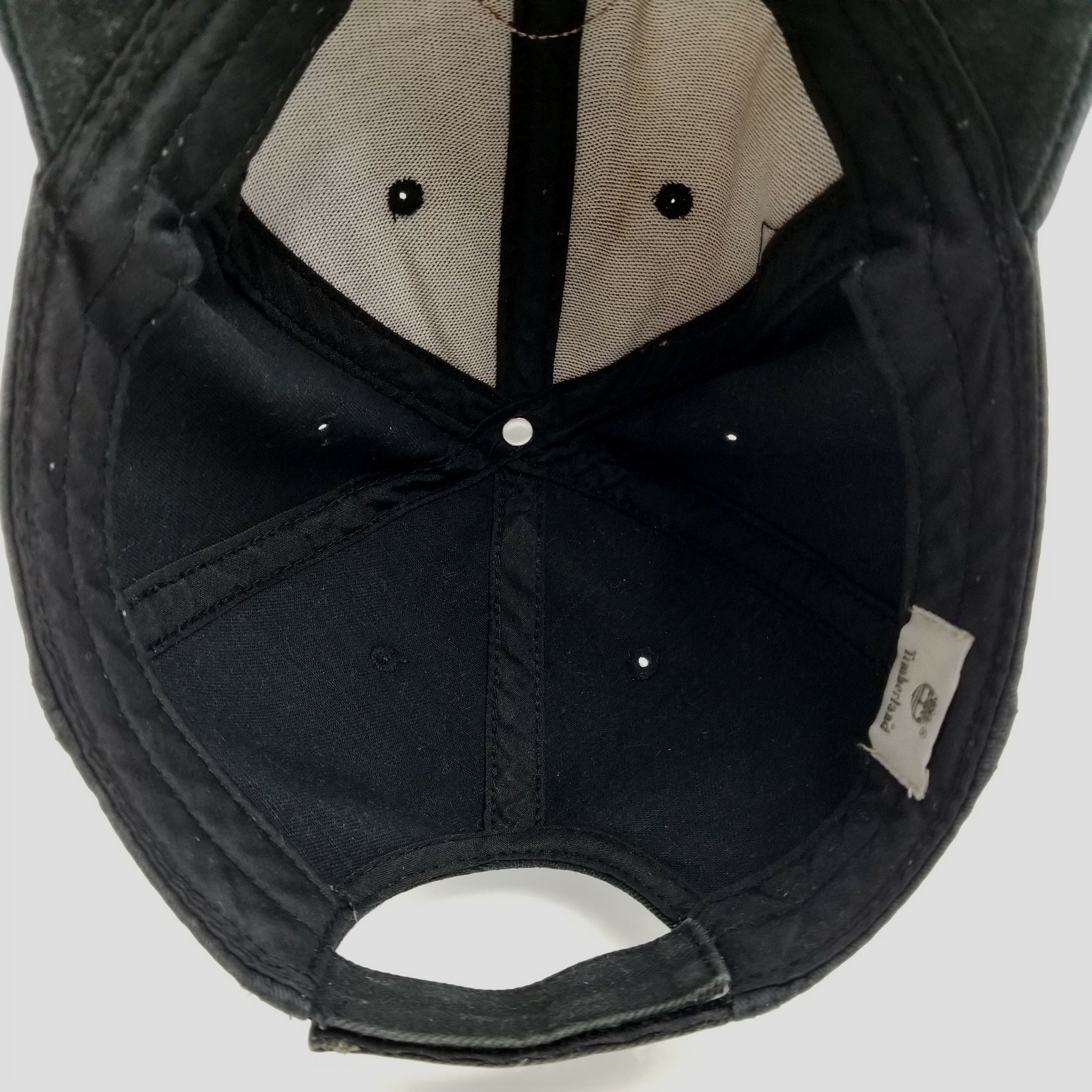 Timberland Leather Patch Strapback Hat Black One … - image 12