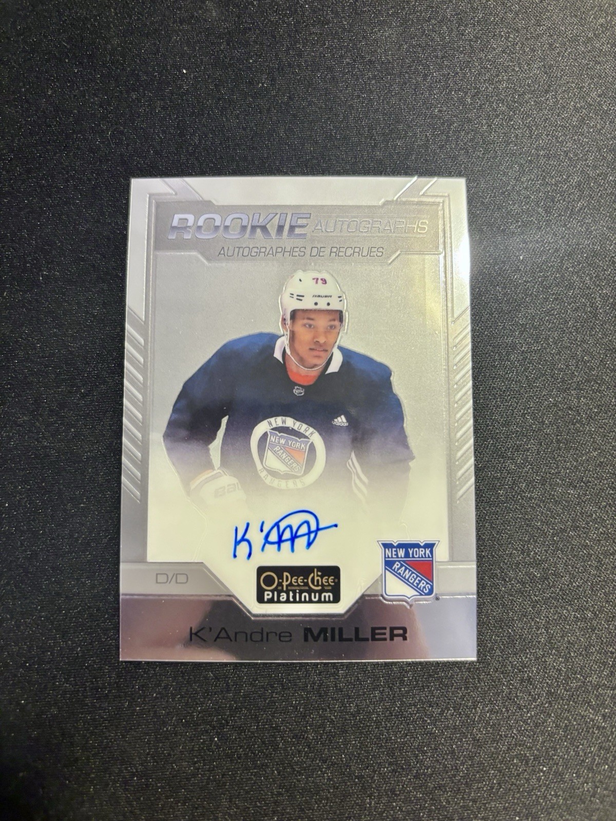 2020-21 Upper Deck O-Pee-Chee Platinum K'Andre Miller Rookie Auto #R-KM
