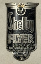 Vintage AMF Velib Flyer Bicycle Head Badge Emblem Plate Cleveland Ohio