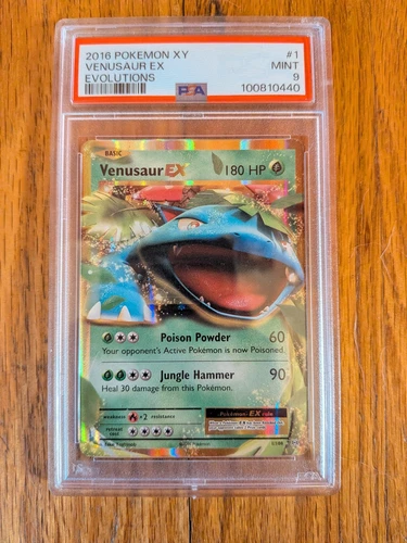 Pokemon 2016 X Y Venusaur EX #1 Evolutions Holo, PSA 9