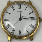 Vintage Mens Gold Tone Mechanical Timex Watch RUNS AND STOPS HB