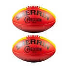 2PK Sherrin Precision Replica Red Leather AFL Training Football Size 2