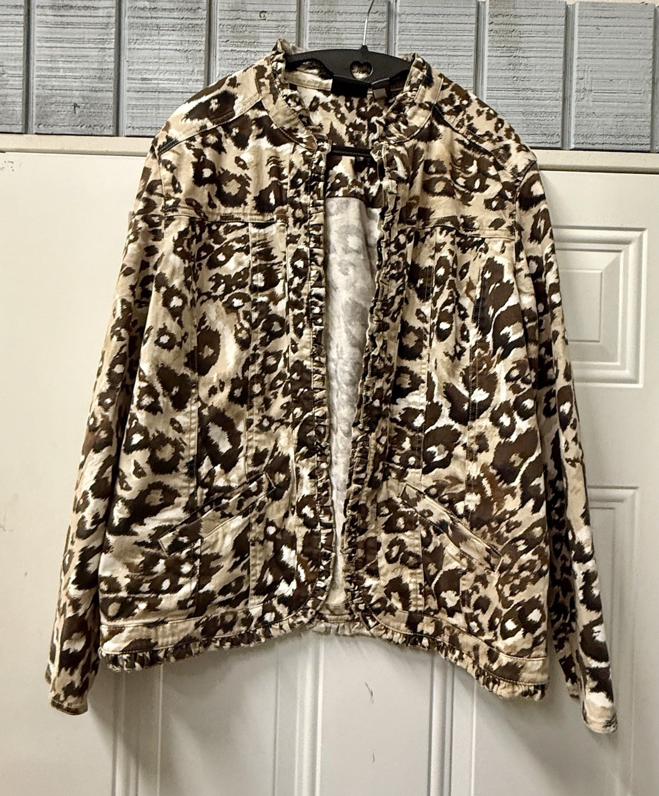Chico's Additions Leopard Print Jacket Womens Sz … - image 1