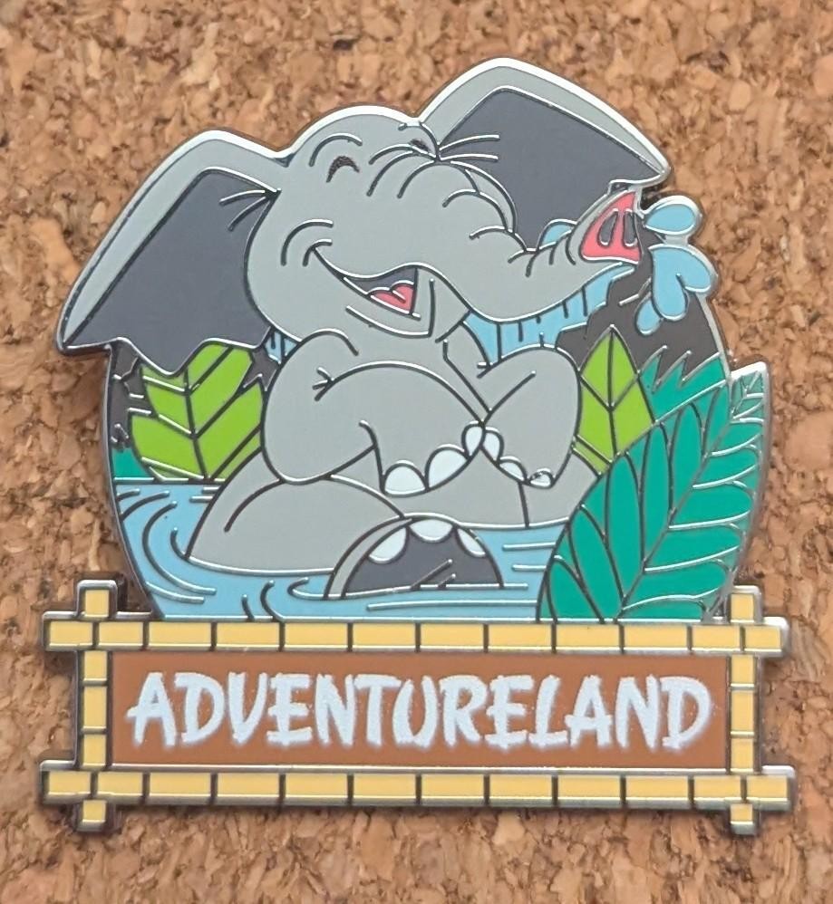 Disney Pin Jungle Cruise Elephant Adventureland Stylized Magic Kingdom Lands