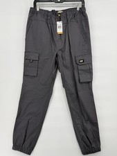 CAT Caterpillar Cargo Jogger Pants Mens 34 Gray Workwear Utility NWT Elastic