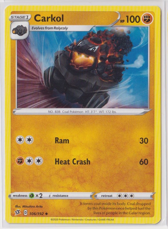 Pokemon Rebel Clash - 106/192 Carkol