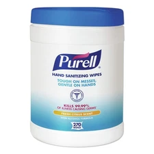Purell 911306CT 6.75 in. x 6 in. Sanitizing Hand Wipes - White, (6/Carton) New