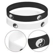 2 Pcs Tai Chi Image Bracelet Lovers Man Matching Silicone Bracelets for Couples