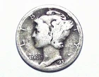 1934  D     MERCURY  SILVER   ACTUAL  COIN                           90528211-06