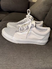 Vans Old Skool Gray Suede Shoes Mens Size 5.5 Womens Size 7