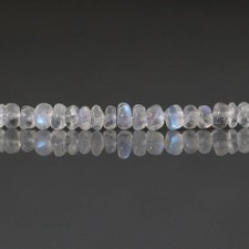 4.5mm Rainbow Moonstone Beads Smooth Rondelle Natural Gemstone 20 Pcs DIY