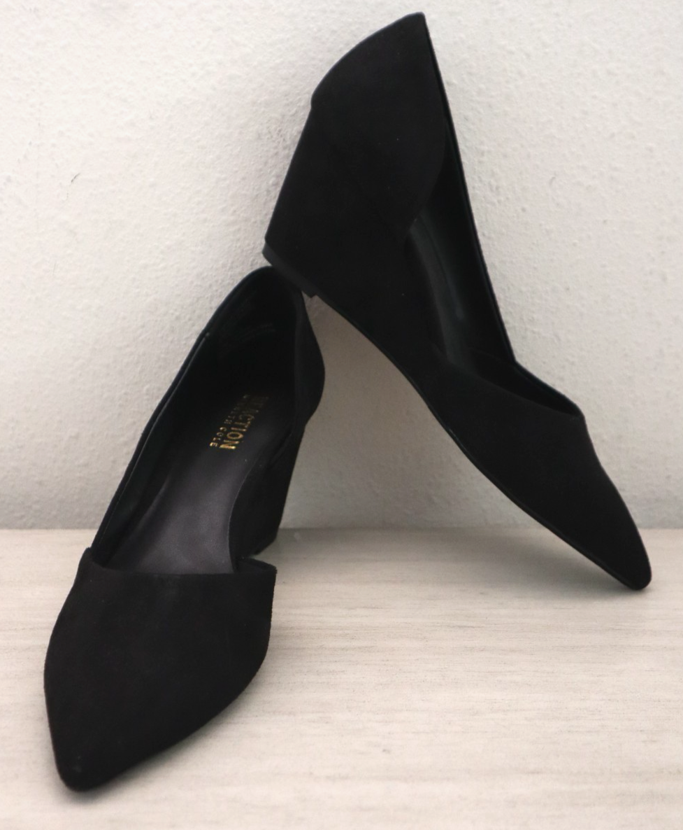 Kenneth Cole Reaction Sz Black Microsuede Eltinn D'Orsay