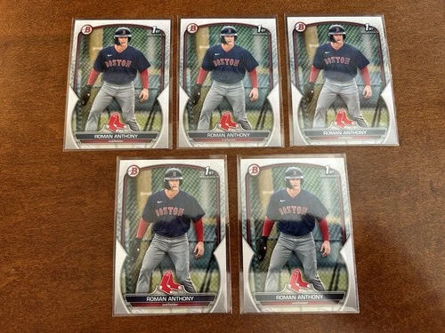 2023 Bowman 1st #BP71 Roman Anthony 5 CARD RC LOT ROOKIE Red Sox 🔥🔥🔥