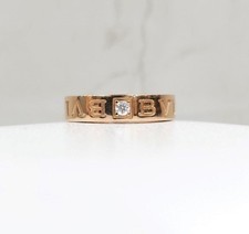 Bulgari 18K BB Diamond 1P 18K Pink Gold Ring Size 44 133673006