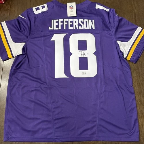 Justin Jefferson Signed NFL Minnesota Vikings Nike Limited Football Jersey