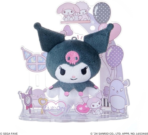 Sanrio Character Kuromi Acsta Plush Mascot & Acrylic Stand Doll New JP - Picture 5 of 13