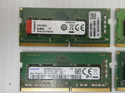Lot of 8 Various Make / Model 2400Mhz 8GB DDR4 Laptop RAM Memory