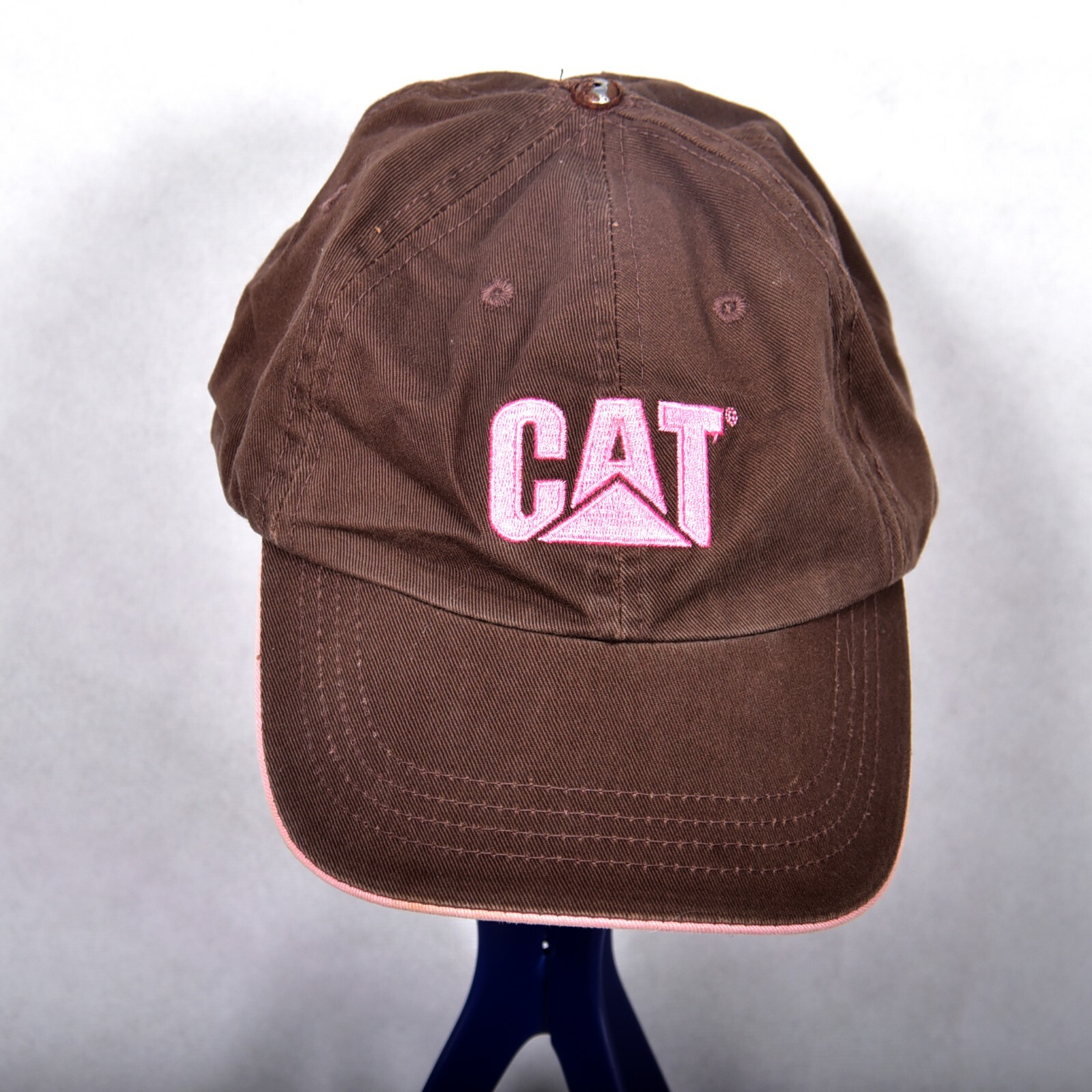 Cat Caterpillar Adjustable Baseball Cap Brown and… - image 1
