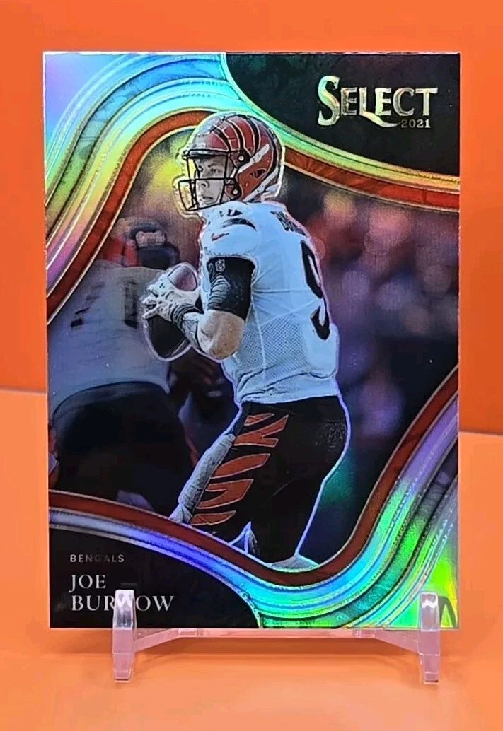 ⚫️🐅🟠 2021 Panini Select JOE BURROW #309 Field Level Silver Prizm 🟠🐅⚫️