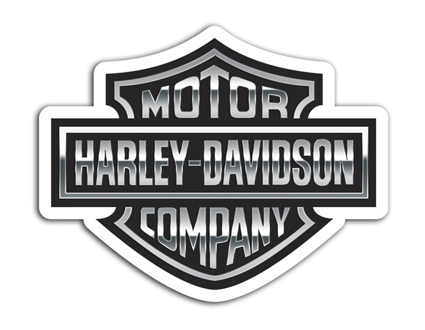 Harley Davidson Sticker Motorcycle Decals Chrome Metal