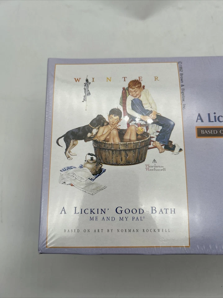 Norman Rockwell A Lickin' Good Bath 99 件拼图亚诺曼 - 全新未拆封 — 第 2/4 张图片