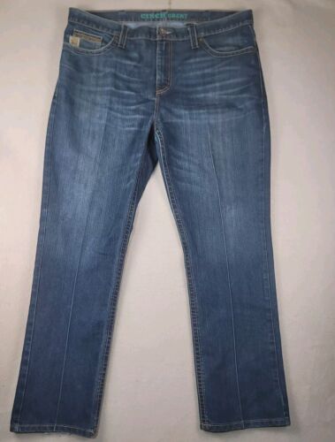 Cinch Grant Jeans Mens 42x34 Medium Wash Blue Deni