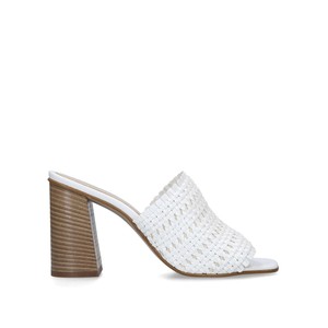 woven block heels