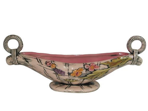 Vtg Hull USA Pottery Blossom Flite Lrg Centerpiece Bowl T10 Mid-Century 1955