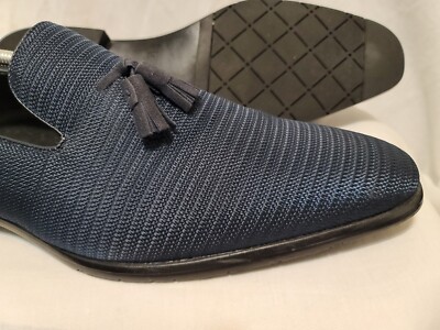 Stacy Adams Mens Tazewell Plain Toe Tassel Loafer Blue Sz  display picture 2