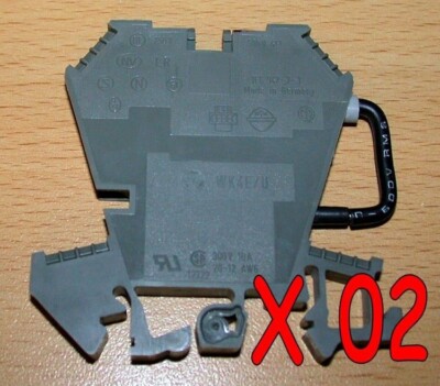 Qty 2 WIELAND WK4E/U-GY USPP WK4EUGY Terminal Block Gray 10AMP 300V
