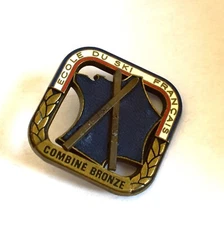 insigne, broche médaille de ski ESF le Combiné de Bronze, rare...