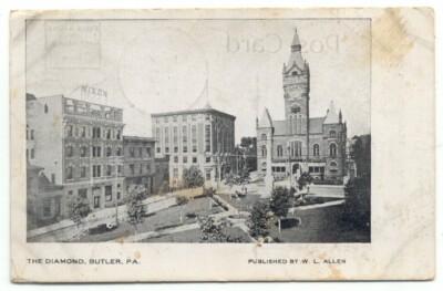 Butler PA The Diamond c1908 Postcard Pennsylvania | eBay