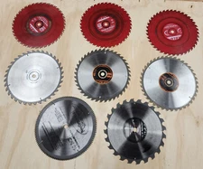 (Mixed Lot of 8) 10 in. General Purpose Circular Saw Blades Used