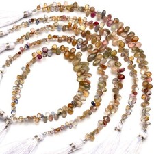 Natural Multicolor Umba Sapphire Multiple Size Smooth Pear Shape Beads 7" Strand