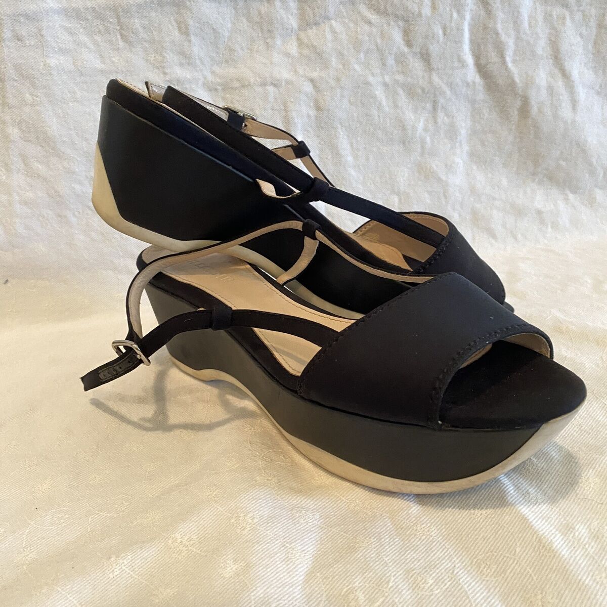 Jil Sander W Size 39 1/2(US 8) Black Micro Fib. Slingback Jil Sander W Size 39 1/2(US 8) Black Micro Fib. Slingback