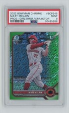 2022 Bowman Chrome Prospects Green Shimmer Refractor Matt Mclain 83/99 PSA 9