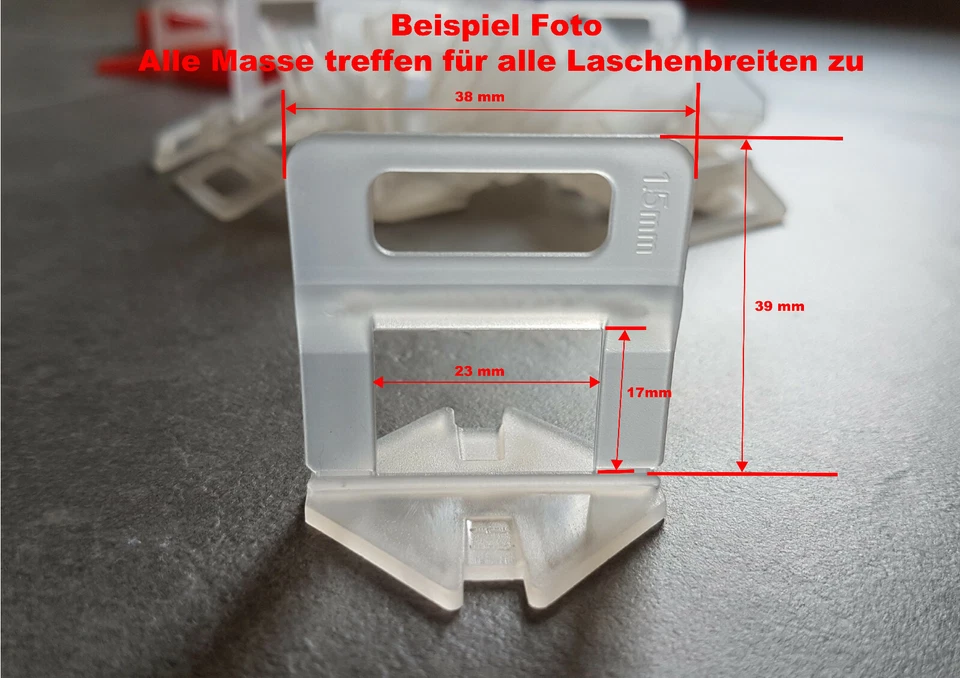 Pull tabs levelling system tile plan system laying aid wedges 1-3 mm tabs - Image 3 of 4
