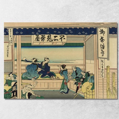 Yoshida Über Den Tokaido katsushika hokusai, khk102 drucken auf leinwand