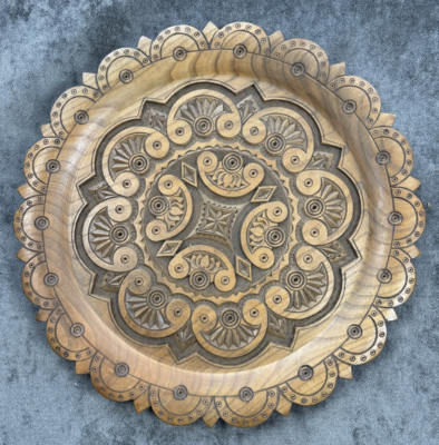 #ad Vintage 14.5quot; Hand Crafted Tray $37.95