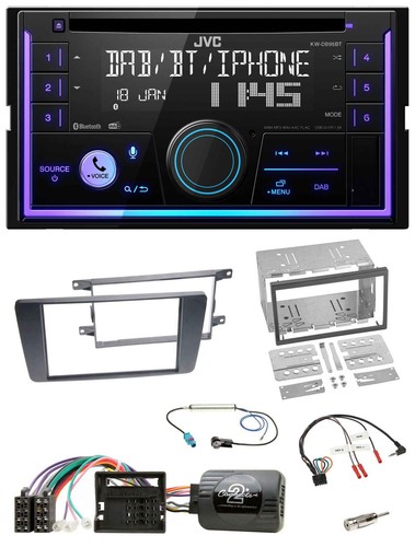 JVC Lenkrad USB 2DIN DAB Bluetooth CD Autoradio für Skoda Octavia Scout 2004-200