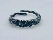 Unger Bros Antique Art Nouveau Sterling Silver Lady Scarf Ring