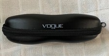 Vogue Logo Eyeglass Sunglasses Black CASE Semi Hard Zipper Close