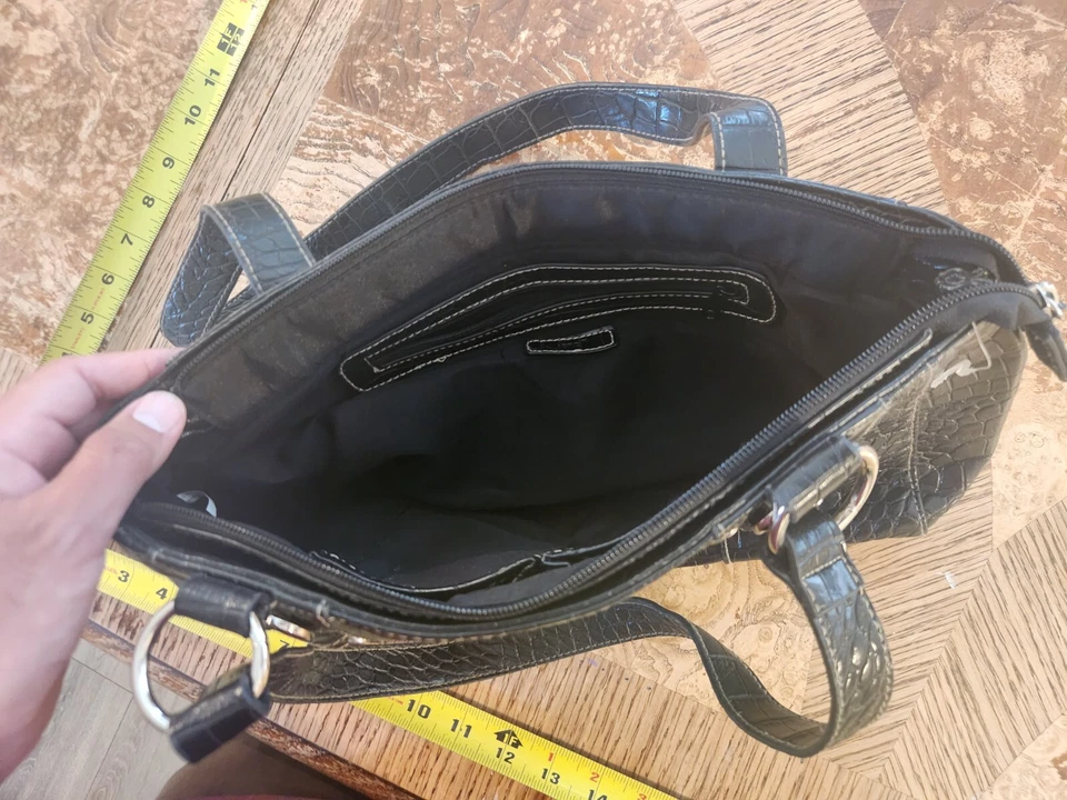 Apt. Cartera de cuero sintético negra 9 #S30 Foto 3 de 4