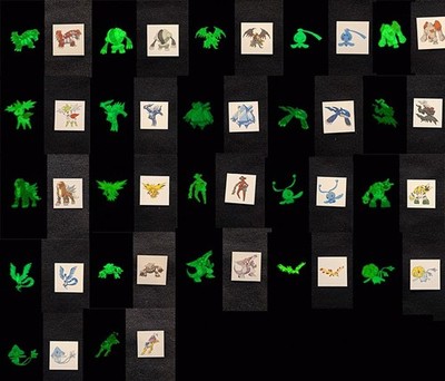 Glow in the Dark Pokemon Sticker Seal Rare Japan Media Factory 2008 Near Mint