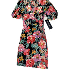 Vintage NEW Dress Size 10 USA Made Floral Feminine Retro Office Church Party