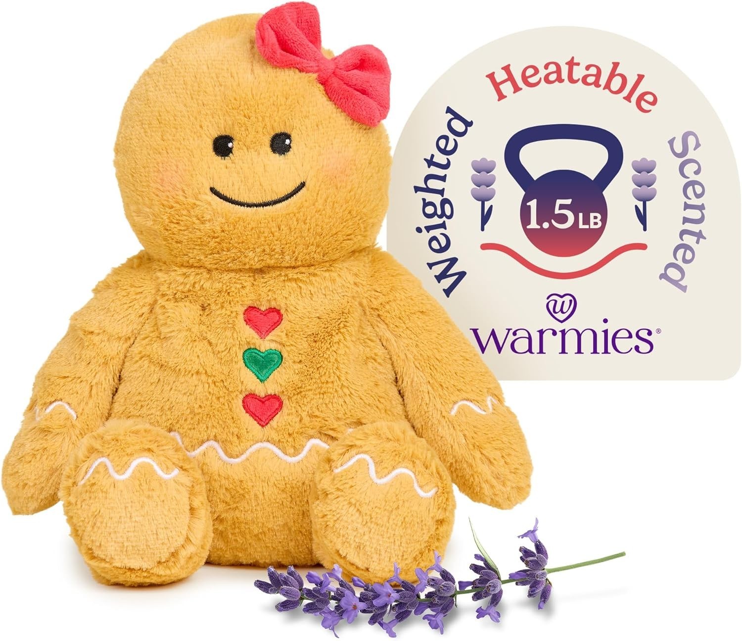 Warmies Microwavable Lavender Scented Cozy Plush--Gingerbread Girl  13"