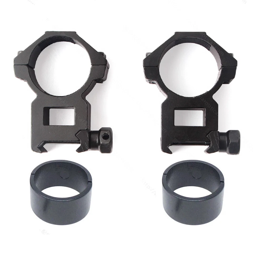 2Pcs 1''/30mm Ring Scope Mount High Profile 20mm Picatinny Rail Adapter Hunting - Image 4 of 4