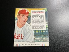 1954 Red Man Tobacco All-Star Team - National League Series Curt Simmons #12 NM