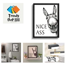 Framed Bathroom Art Wall Decor - Farmhouse Home Decor Sets, Vintage Funny Sig...